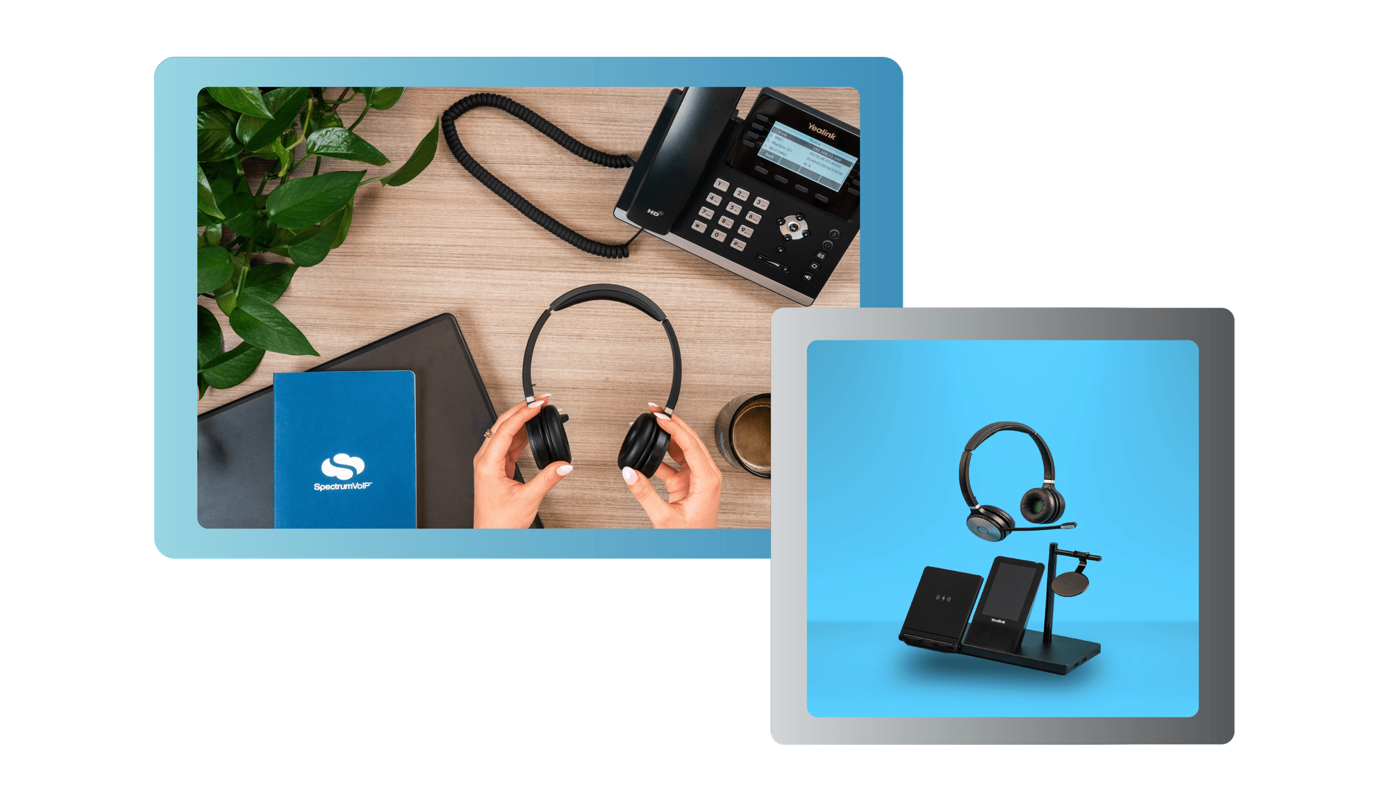 Contact Center 1 Gradient Boxes Headsets