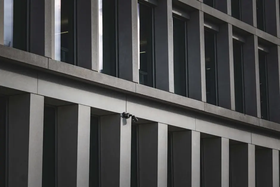 a building with many windows