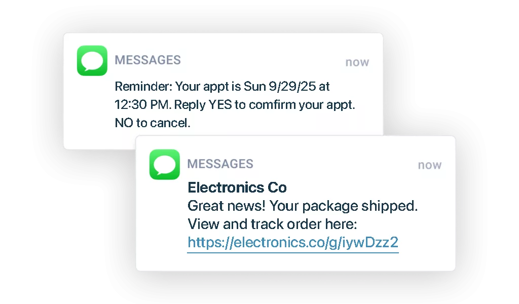 Business Texting 15 text notifications 2